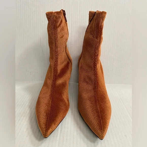 rag & bone Rust Ribbed Ankle Booties - Picture 4 of 7